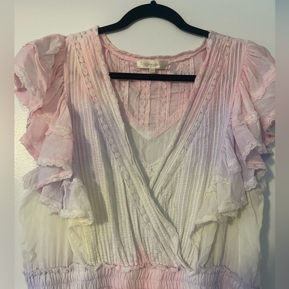 LoveShackFancy Gwen Dress Multi Tie Dye xl - Picture 5 of 10